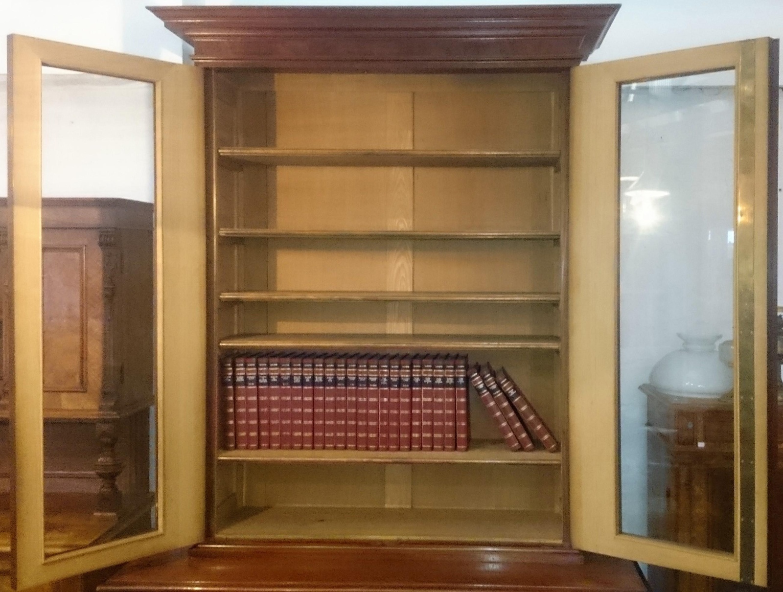Gründerzeit Bücherschrank / Bibliothek Schrank | Historische