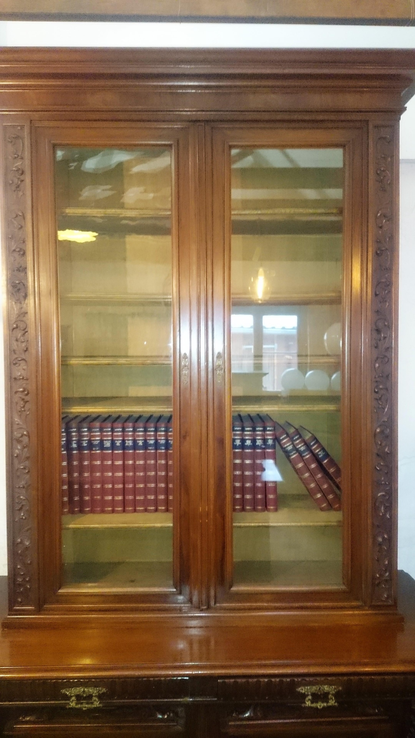 Gründerzeit Bücherschrank / Bibliothek Schrank | Historische