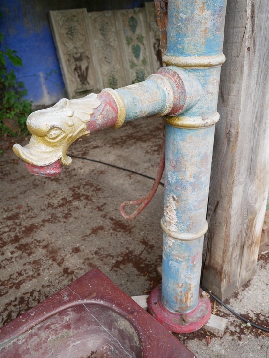 Wasserpumpe/ Schwengelpumpe Drache, Historische Bauelemente