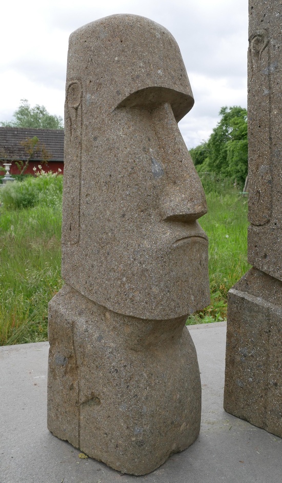 Gartenskulptur Moai Kopf 3 Historische Bauelemente