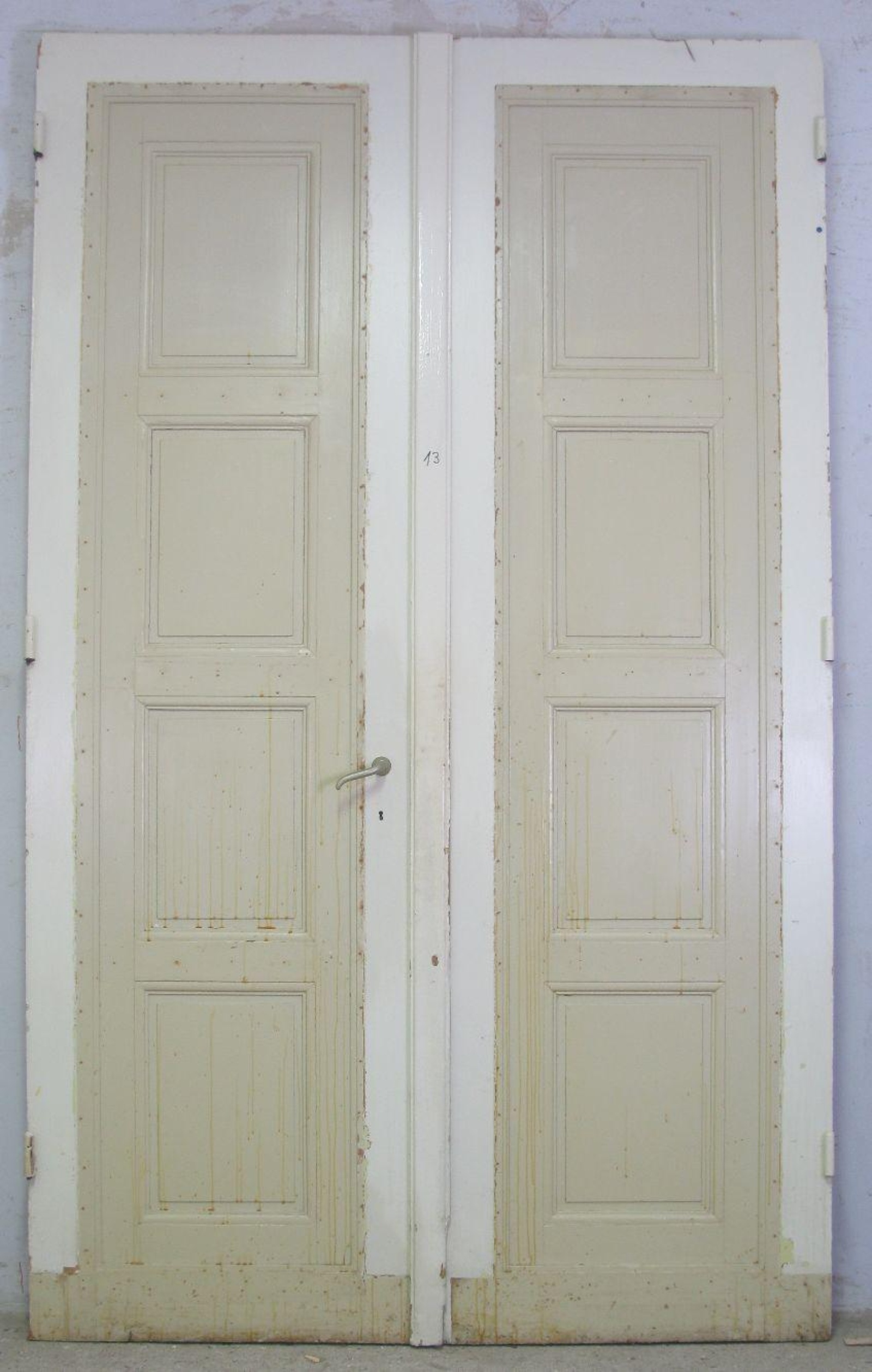 Zimmertür Jugendstil Doppelflügel mit Drückergarnitur