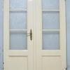 Zimmertür Doppelflügel 20er- 30er Jahre mit Drückergarnitur